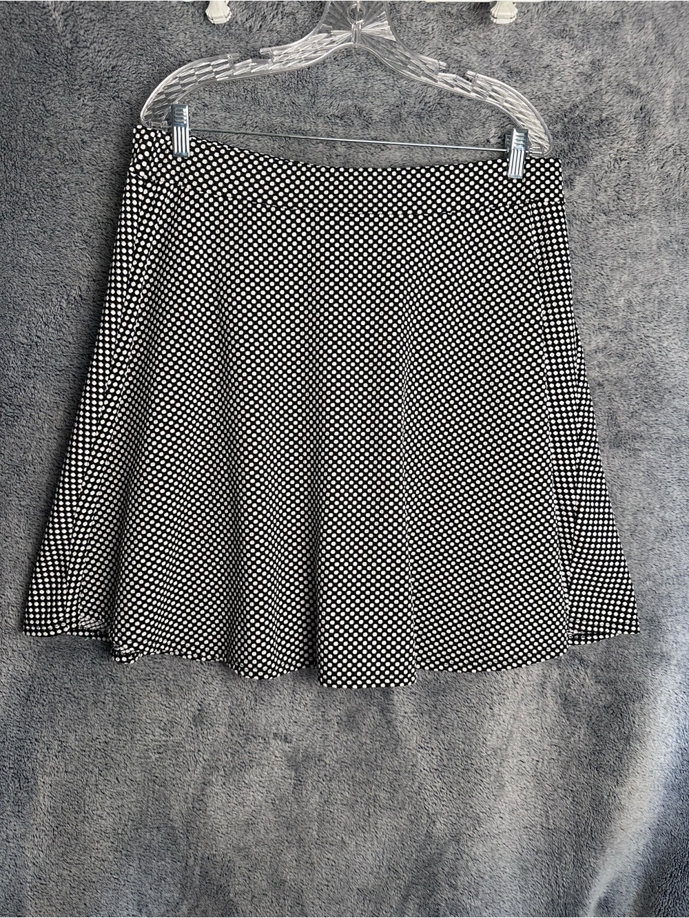 Annabelle Black & White Polka Dot Skater Skirt
